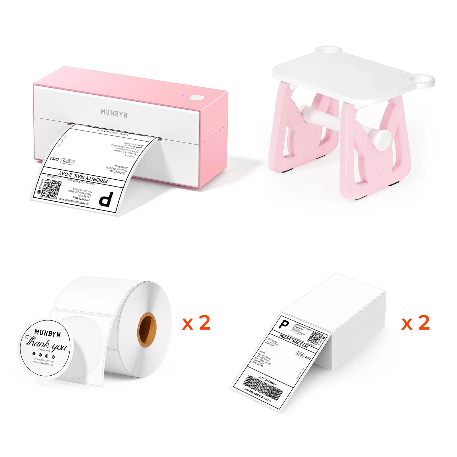 MUNBYN RW129B Bluetooth Thermal Label Printer Kit for Starter Small Business Labelling - Image 4