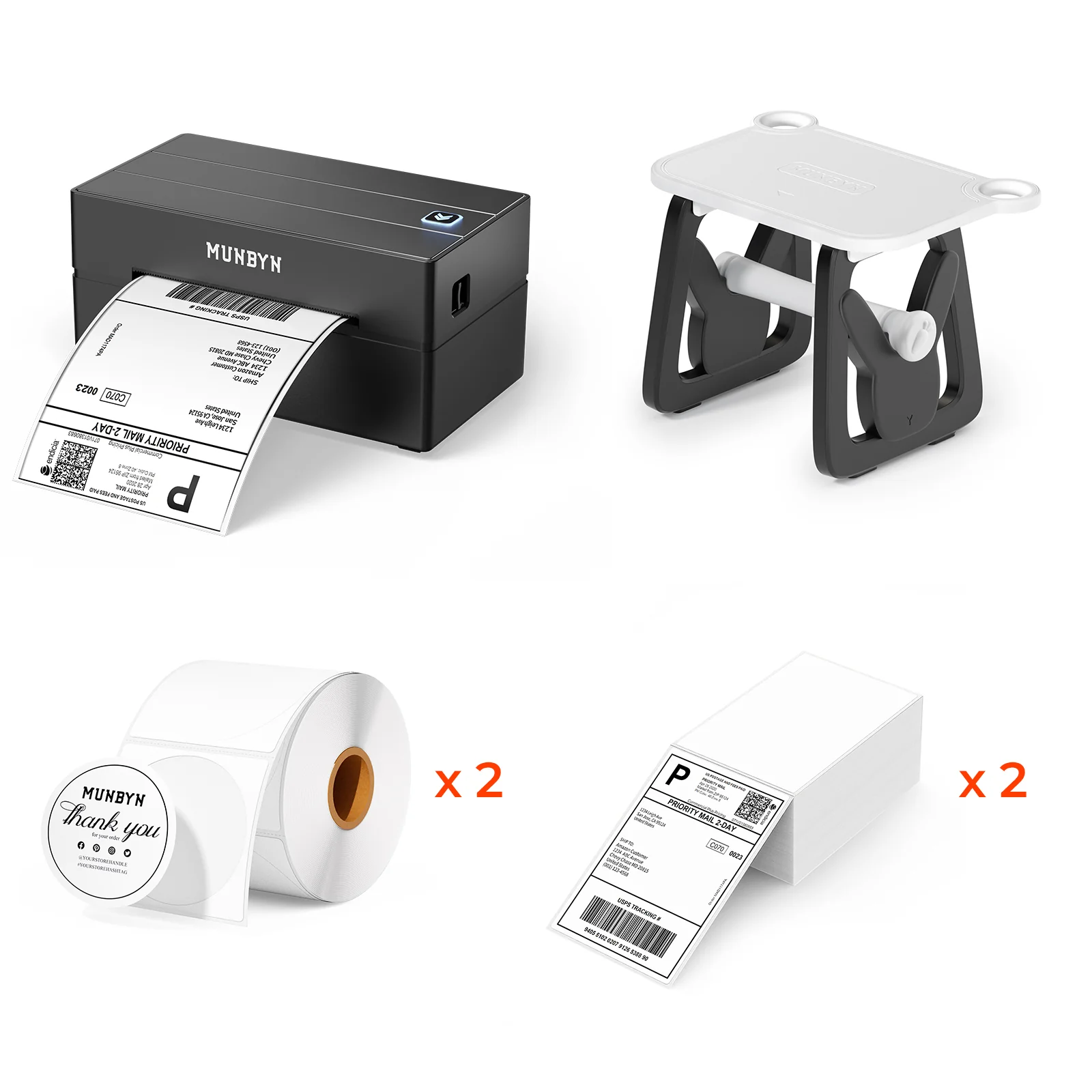 MUNBYN RW130B Bluetooth Thermal Label Printer Kit for Starter Small Business Labelling - Image 4