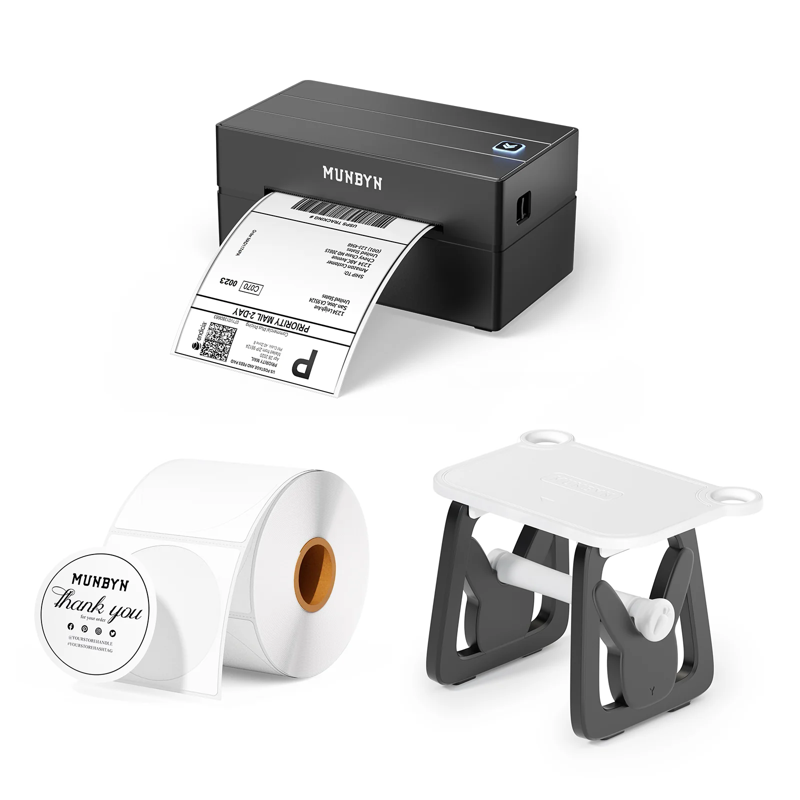 MUNBYN RW130B Bluetooth Thermal Label Printer Kit for Starter Small Business Labelling - Image 7