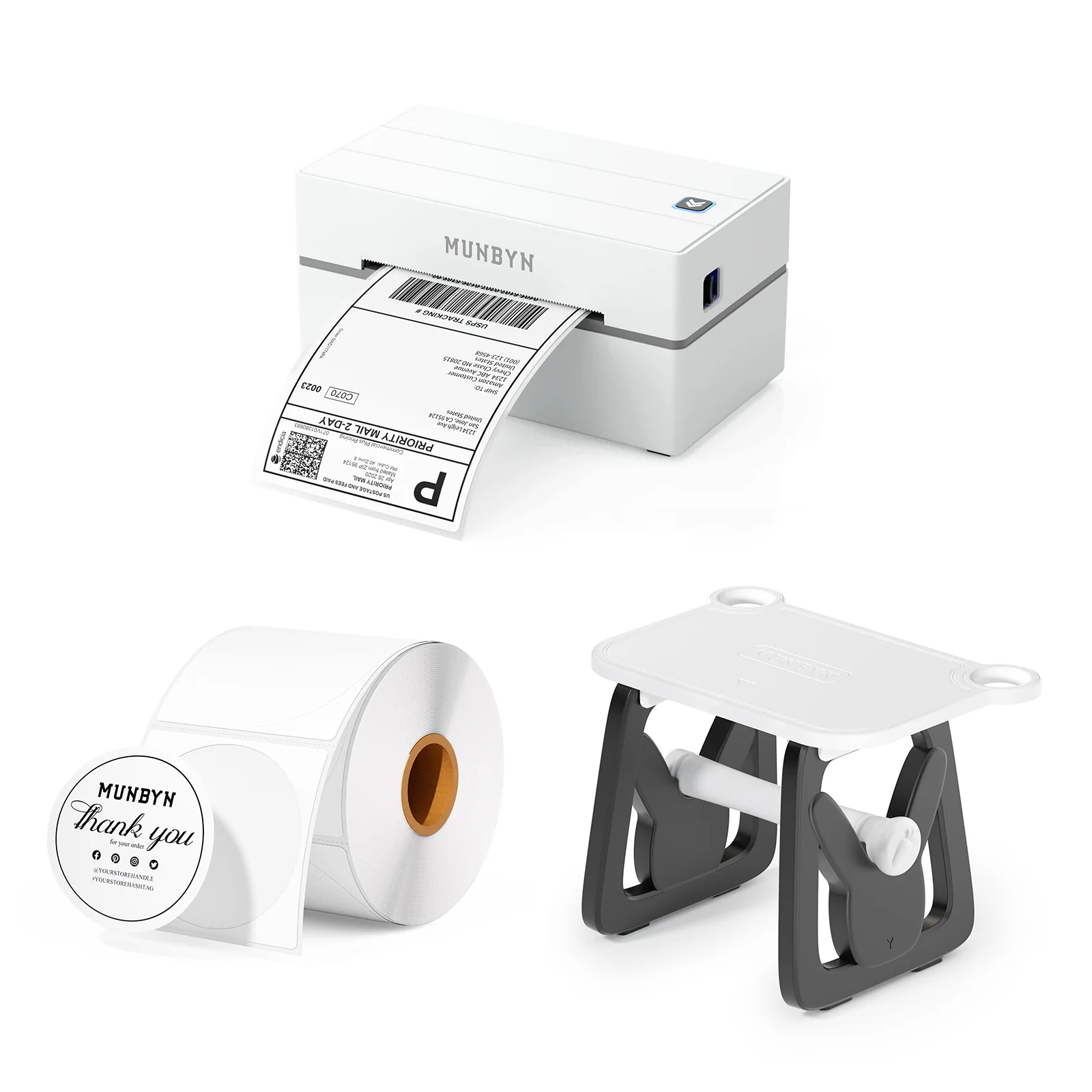 MUNBYN RW130B Bluetooth Thermal Label Printer Kit for Starter Small Business Labelling - Image 9