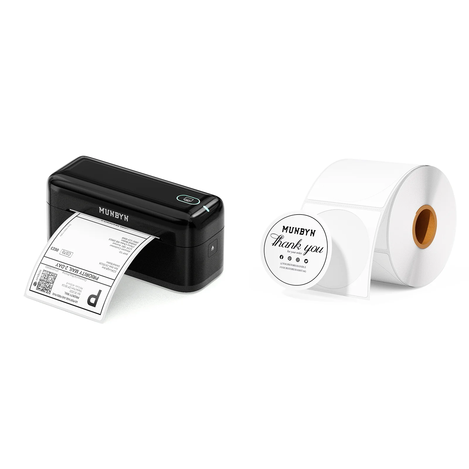 MUNBYN RW402B Bluetooth Thermal Label Printer for Daily Shipping Labels - Image 3