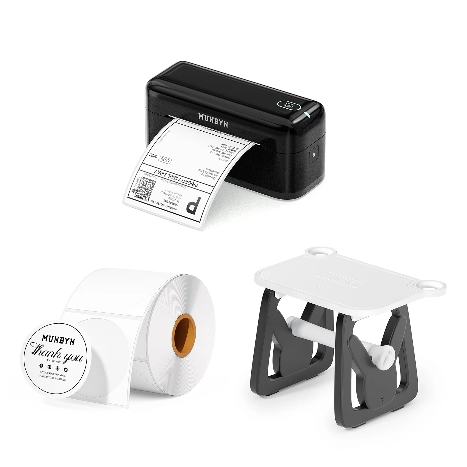 MUNBYN RW402B Bluetooth Thermal Label Printer Kit for Small Business Labelling - Image 11
