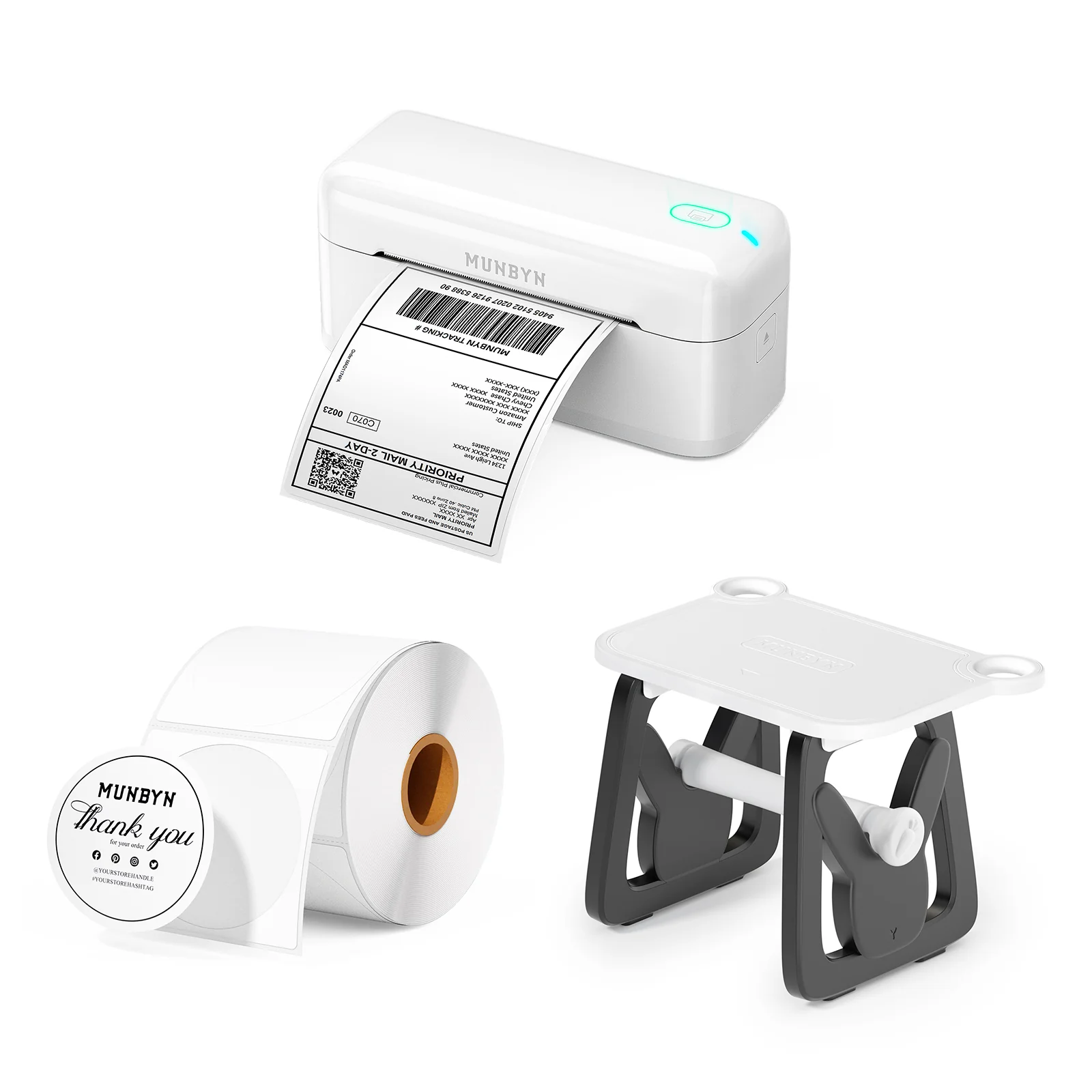 MUNBYN RW402B Bluetooth Thermal Label Printer Kit for Small Business Labelling - Image 7