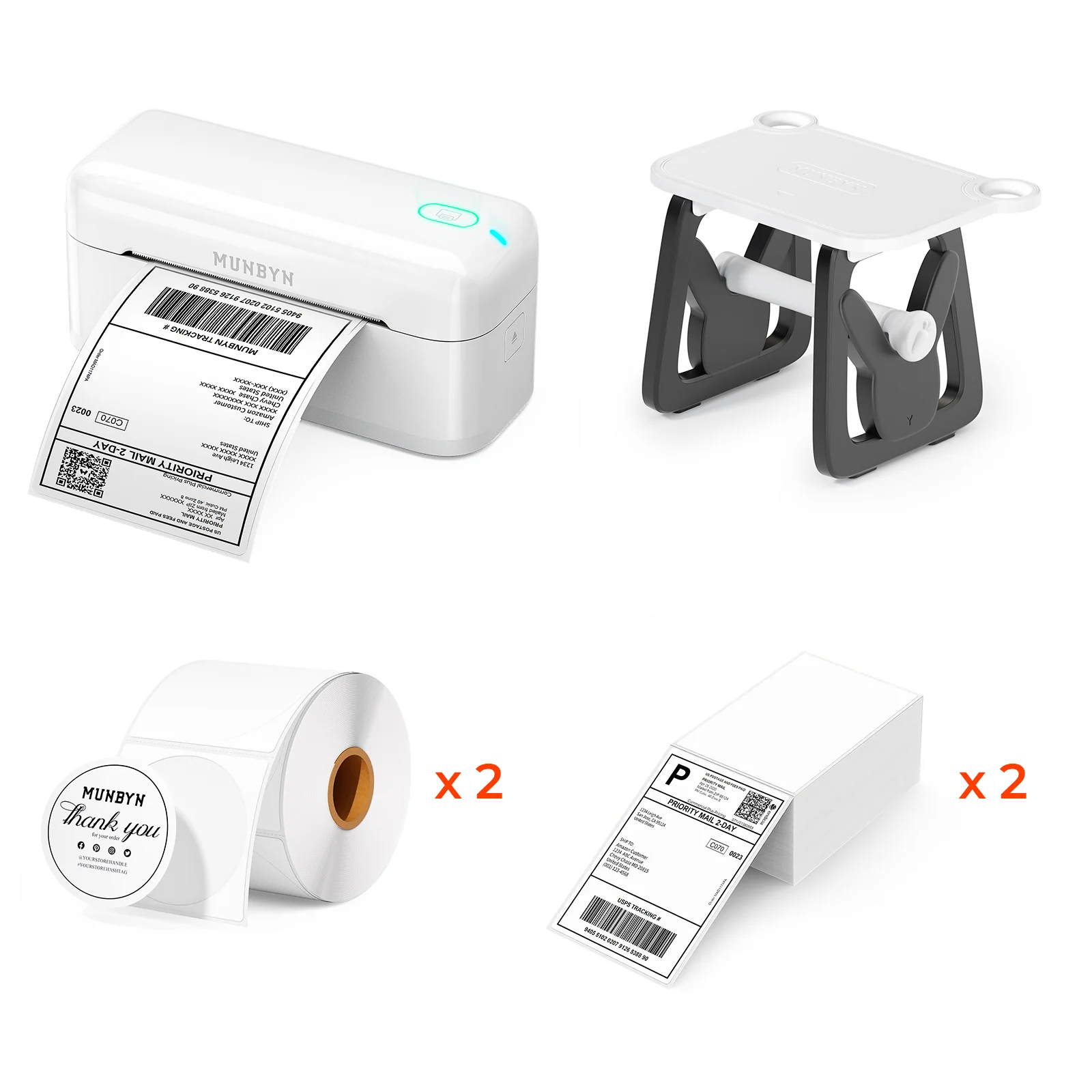 MUNBYN RW402B Bluetooth Thermal Label Printer Kit for Small Business Labelling - Image 8