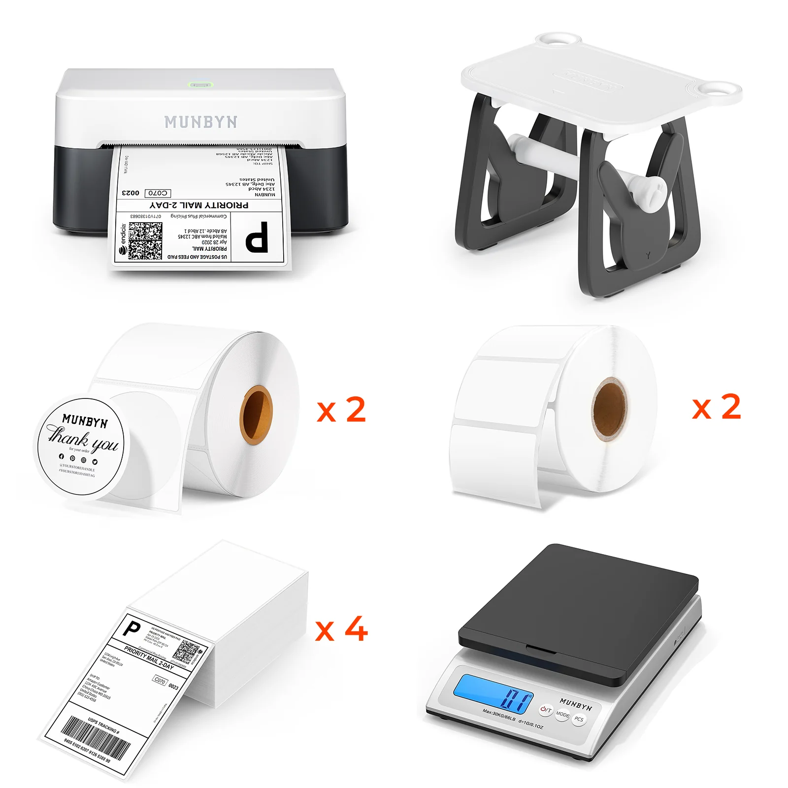 MUNBYN RW403B Bluetooth Thermal Label Printer Kit for Small Business Labelling - Image 10