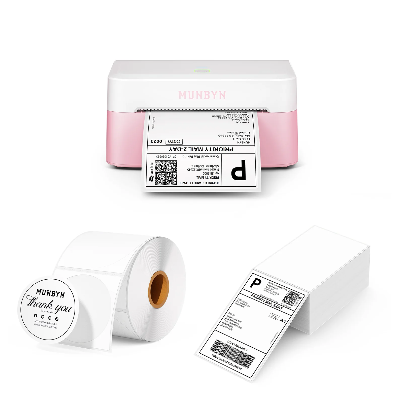 MUNBYN RW403B Bluetooth Thermal Label Printer Kit for Small Business Labelling - Image 14