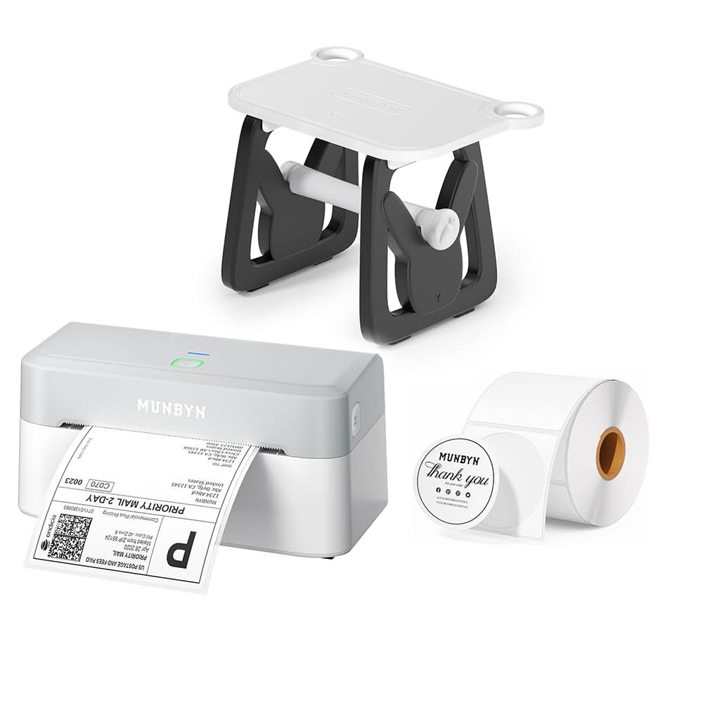 MUNBYN RW403B Bluetooth Thermal Label Printer Kit for Small Business Labelling - Image 2
