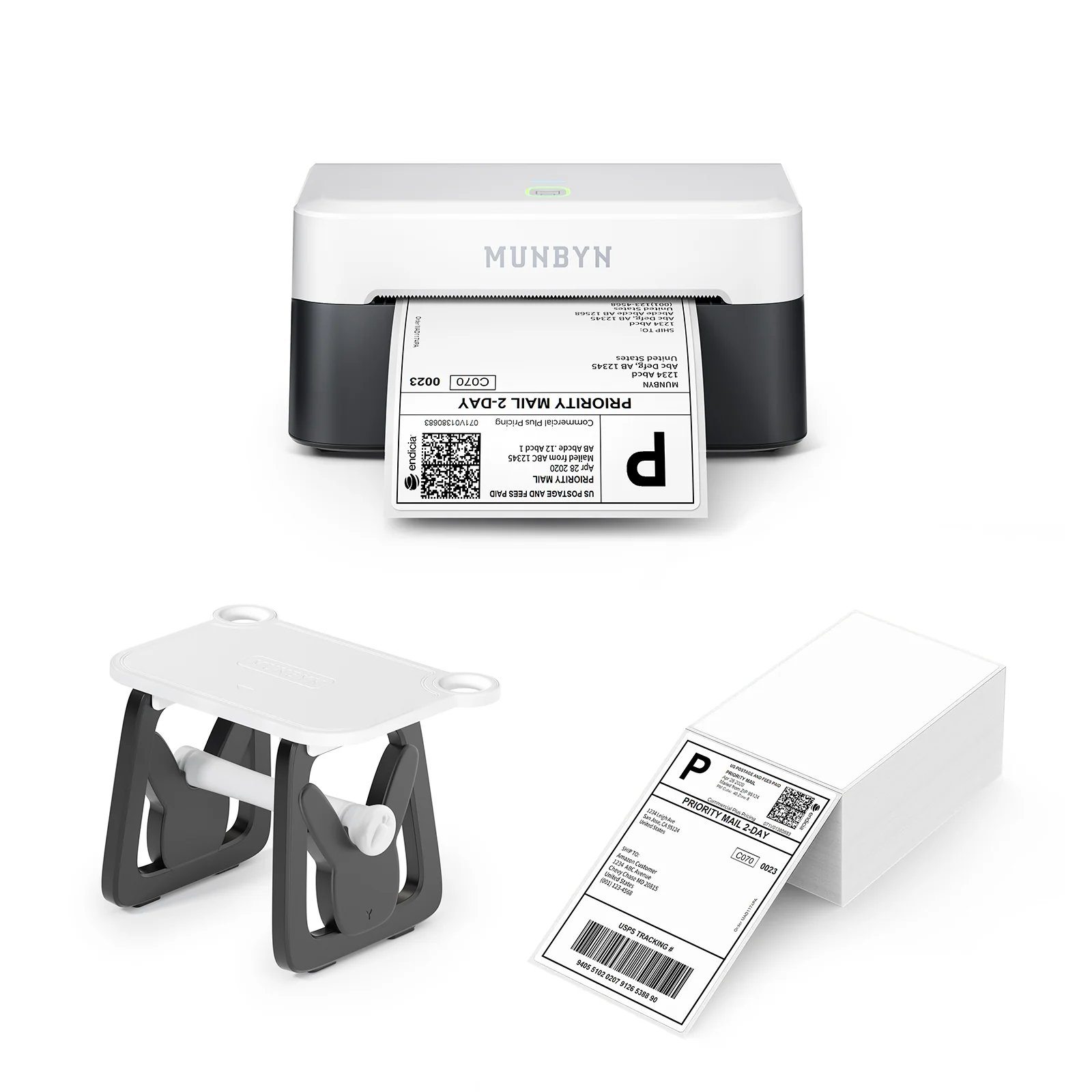 MUNBYN RW403B Bluetooth Thermal Label Printer Kit for Small Business Labelling - Image 4