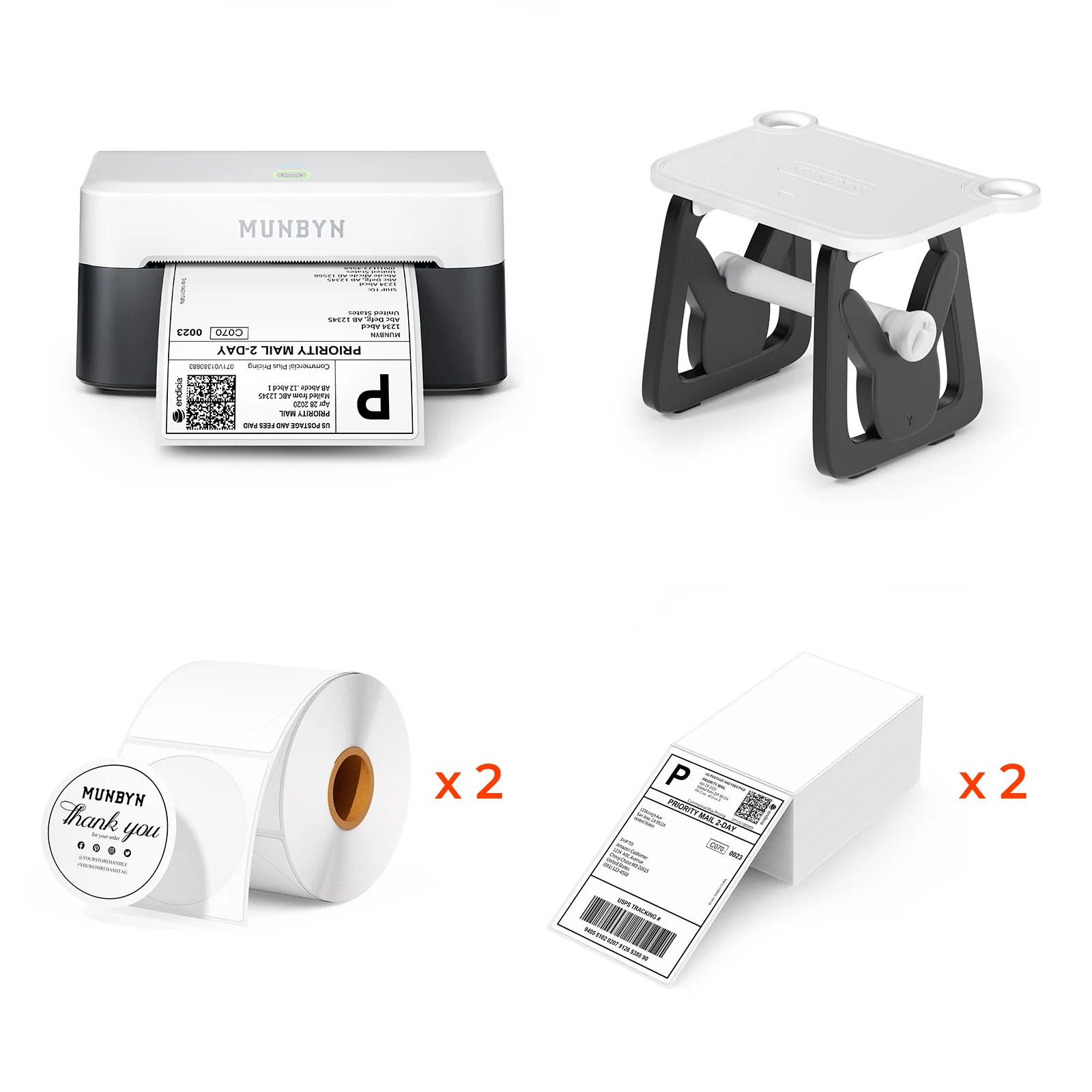 MUNBYN RW403B Bluetooth Thermal Label Printer Kit for Small Business Labelling - Image 5
