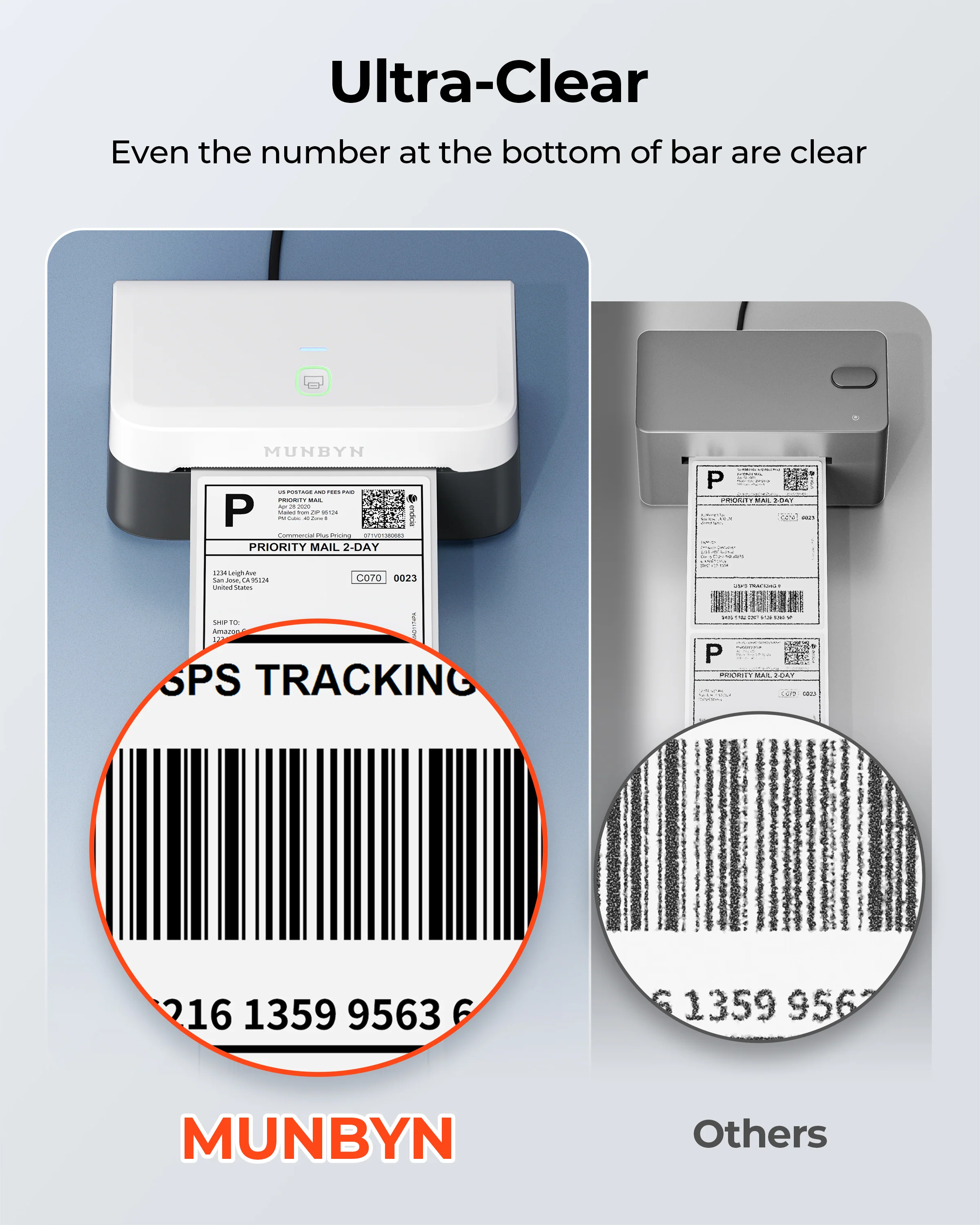 MUNBYN RW403B Bluetooth Thermal Label Printer for Shipping and Product Labelling - Image 10