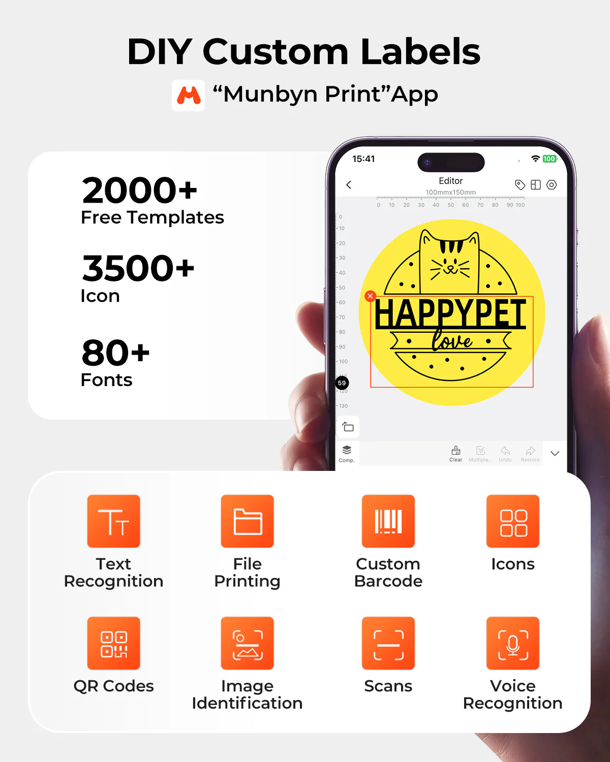 MUNBYN RW941AP AirPrint Thermal Label Printer Kit for All-in-One Labelling - Image 12