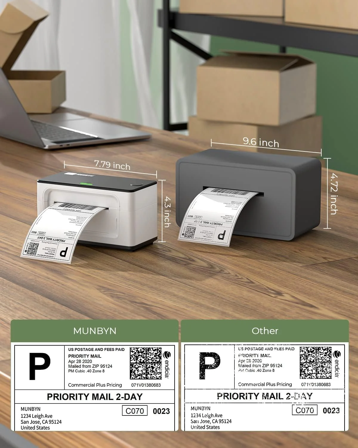 MUNBYN RW941B Bluetooth Thermal Label Printer Kit for Small Business Labelling - Image 11