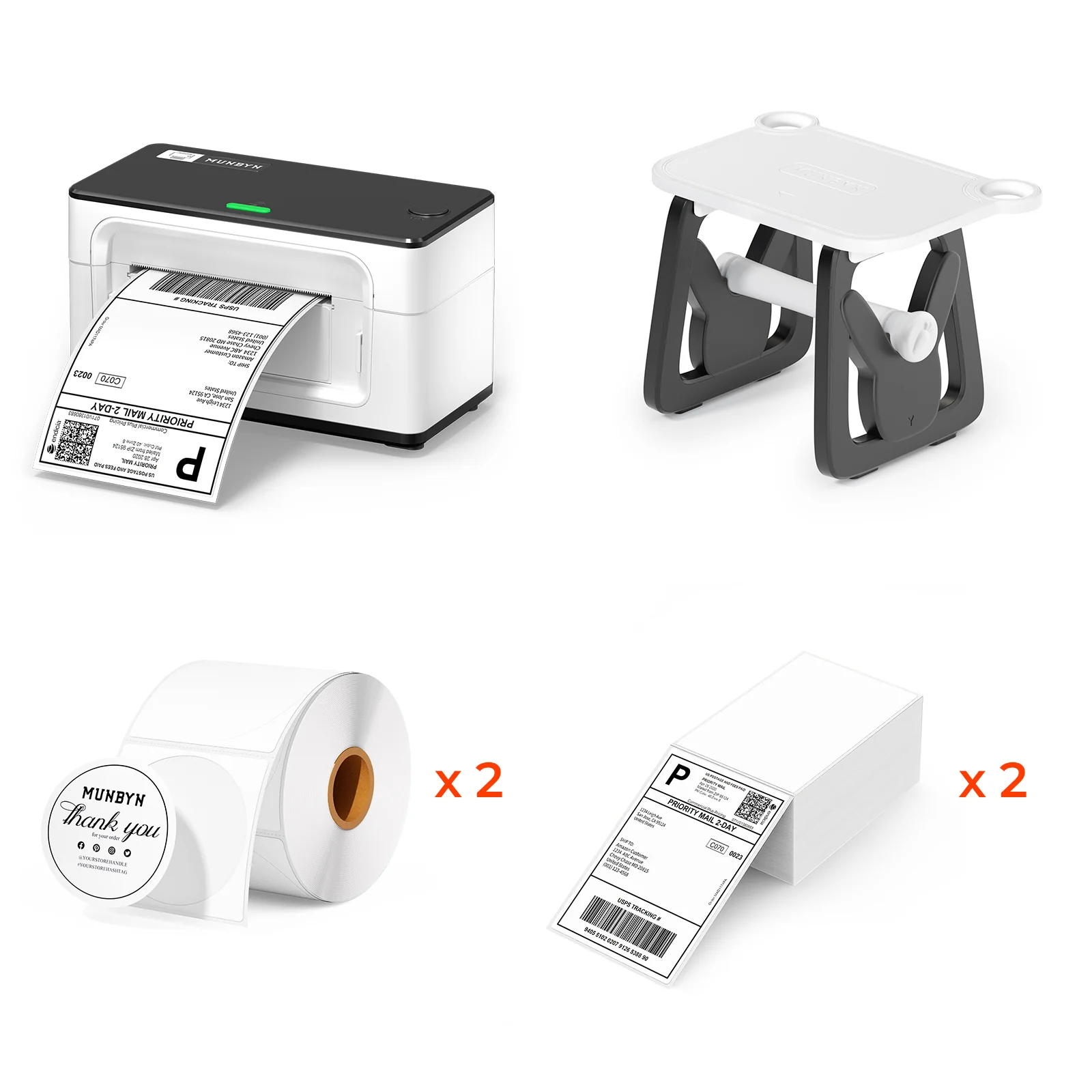 MUNBYN RW941B Bluetooth Thermal Label Printer Kit for Small Business Labelling - Image 3