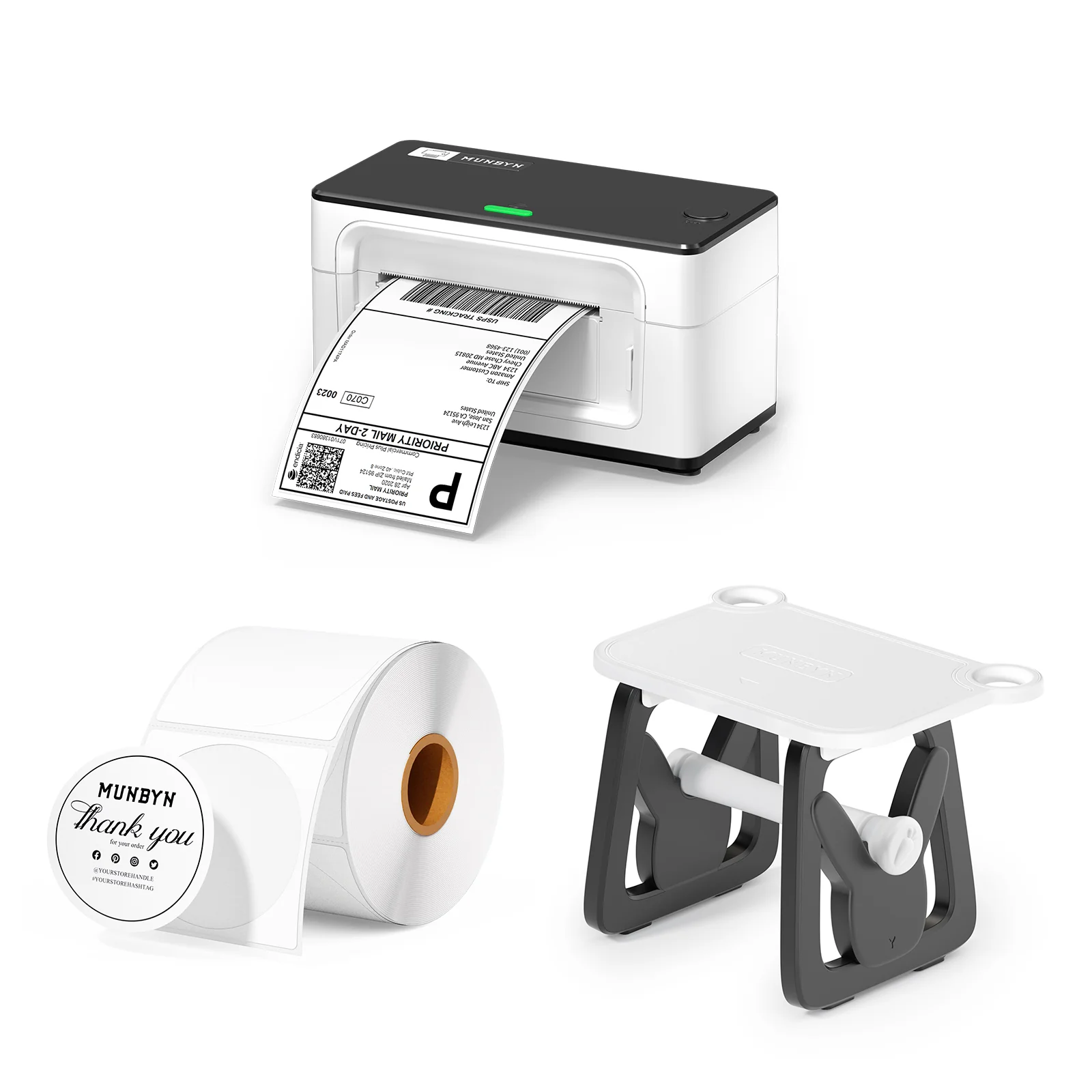 MUNBYN RW941B Bluetooth Thermal Label Printer Kit for Small Business Labelling - Image 4