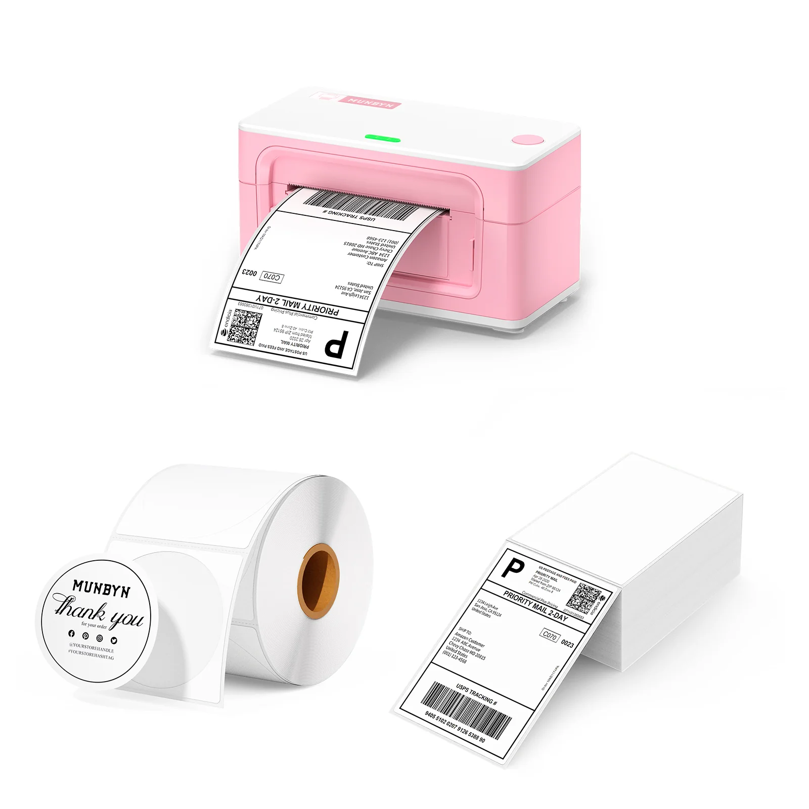 MUNBYN RW941B Bluetooth Thermal Label Printer Kit for Small Business Labelling - Image 6