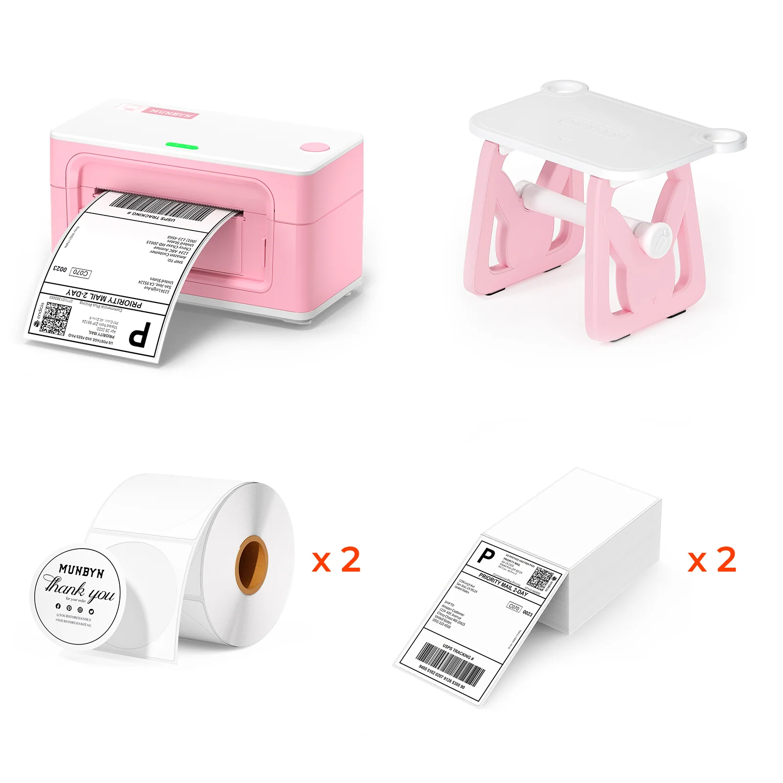 MUNBYN RW941B Bluetooth Thermal Label Printer Kit for Small Business Labelling - Image 8