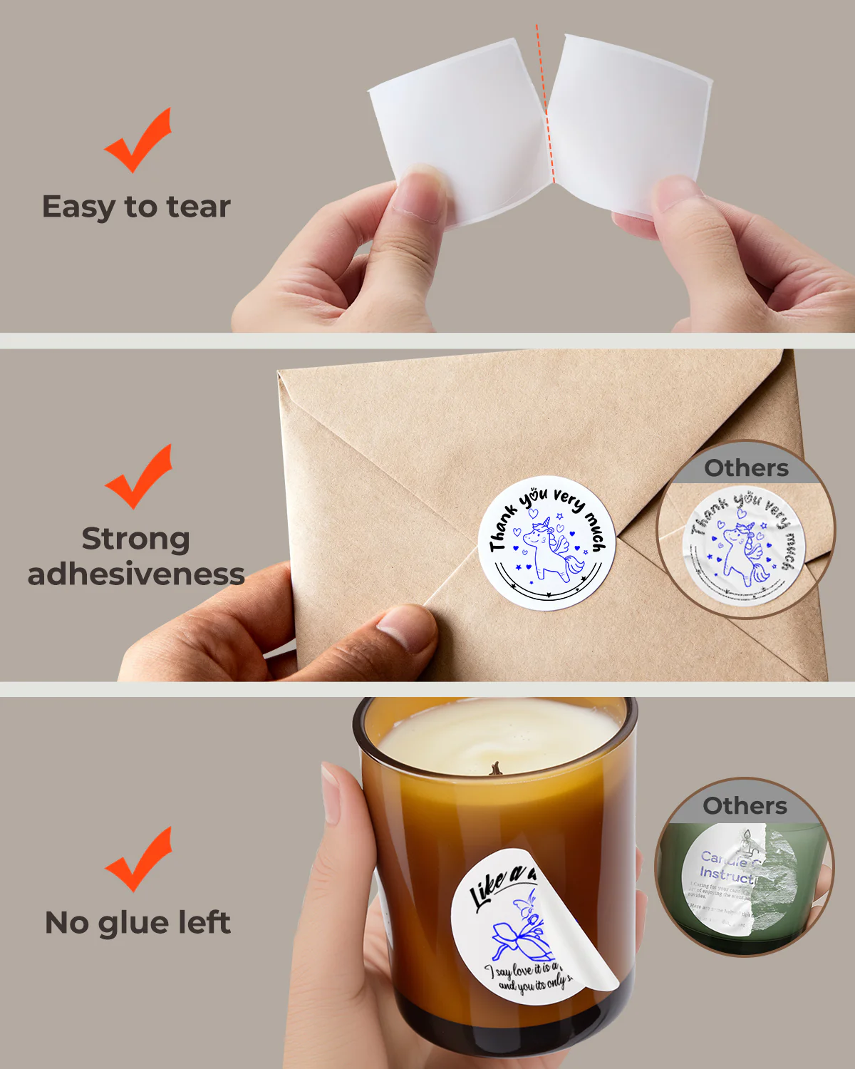 MUNBYN 2" Dual-Color Thermal Labels for RW405B Product and Packaging Stickers - Image 11