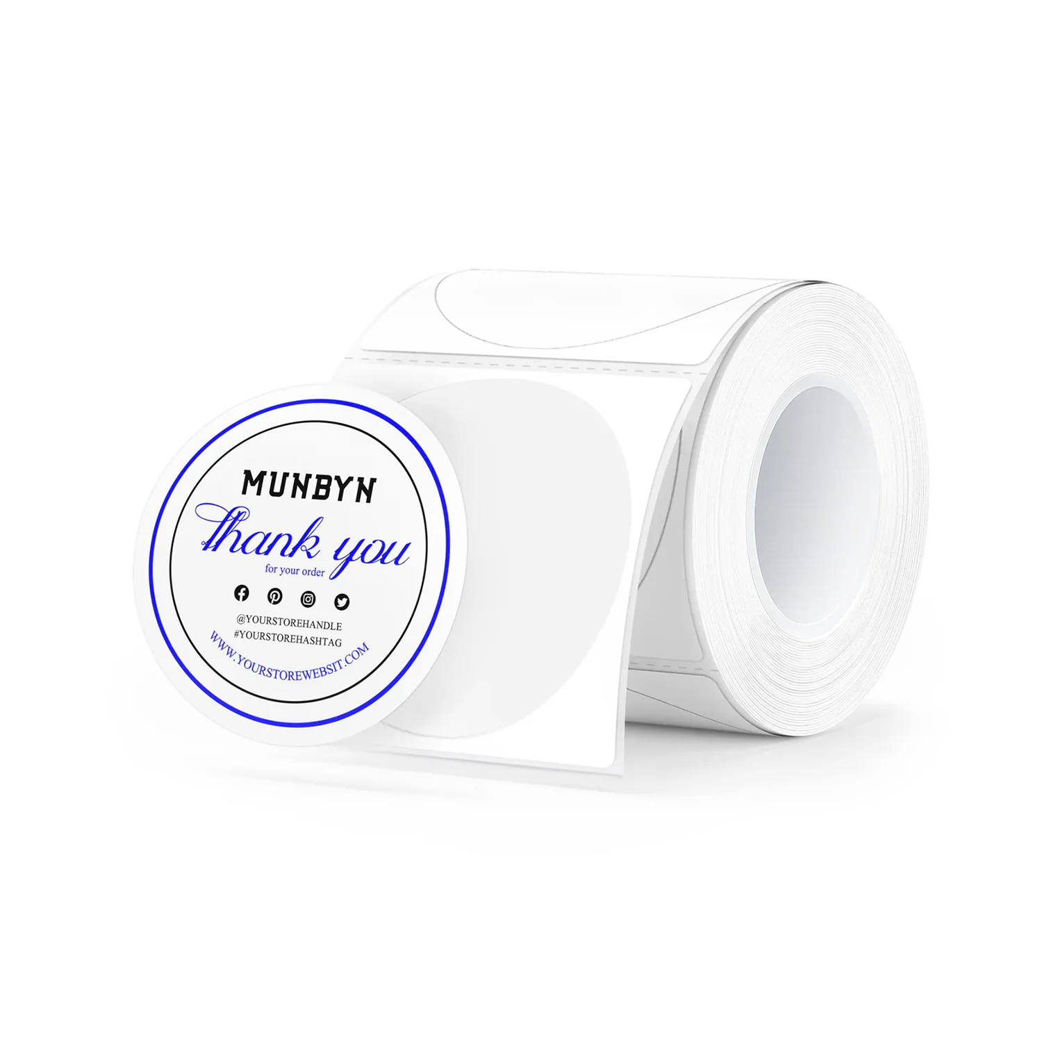 MUNBYN 2" Dual-Color Thermal Labels for RW405B Product and Packaging Stickers - Image 2