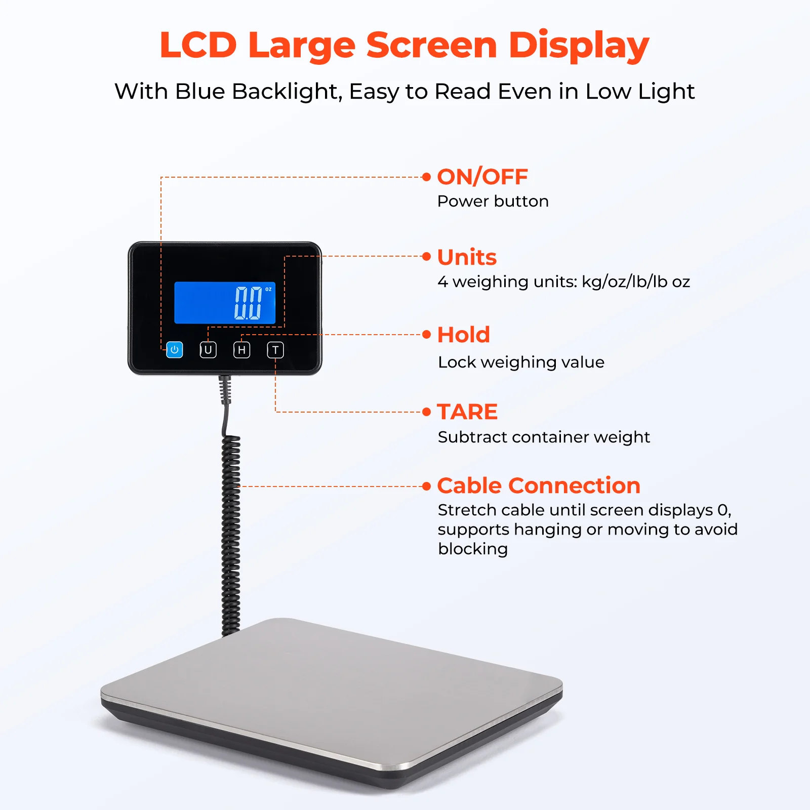 MUNBYN IPS03 200kg Digital Shipping Scale for Heavy Parcels - Image 3