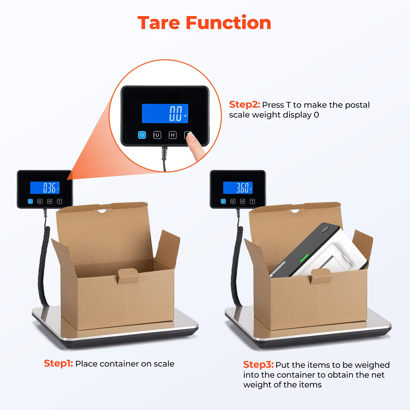 MUNBYN IPS03 200kg Digital Shipping Scale for Heavy Parcels - Image 5