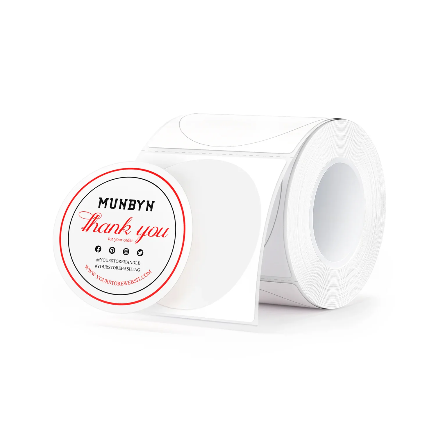 MUNBYN RealWriter 405B Dual-Color Bluetooth Printer & Round Labels Pet Pro Kit - Image 2
