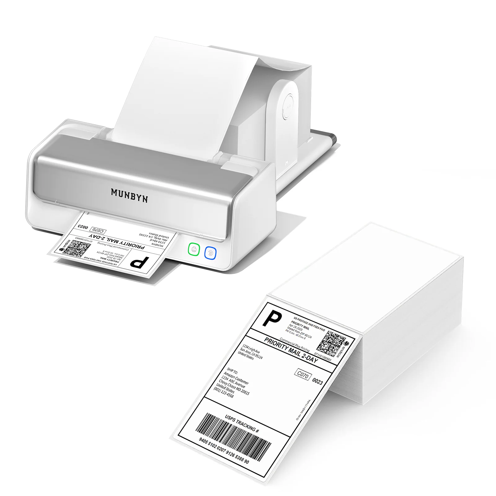 MUNBYN RW405B Dual-Color Thermal Label Printer Kit for Packaging and Branding - Image 2