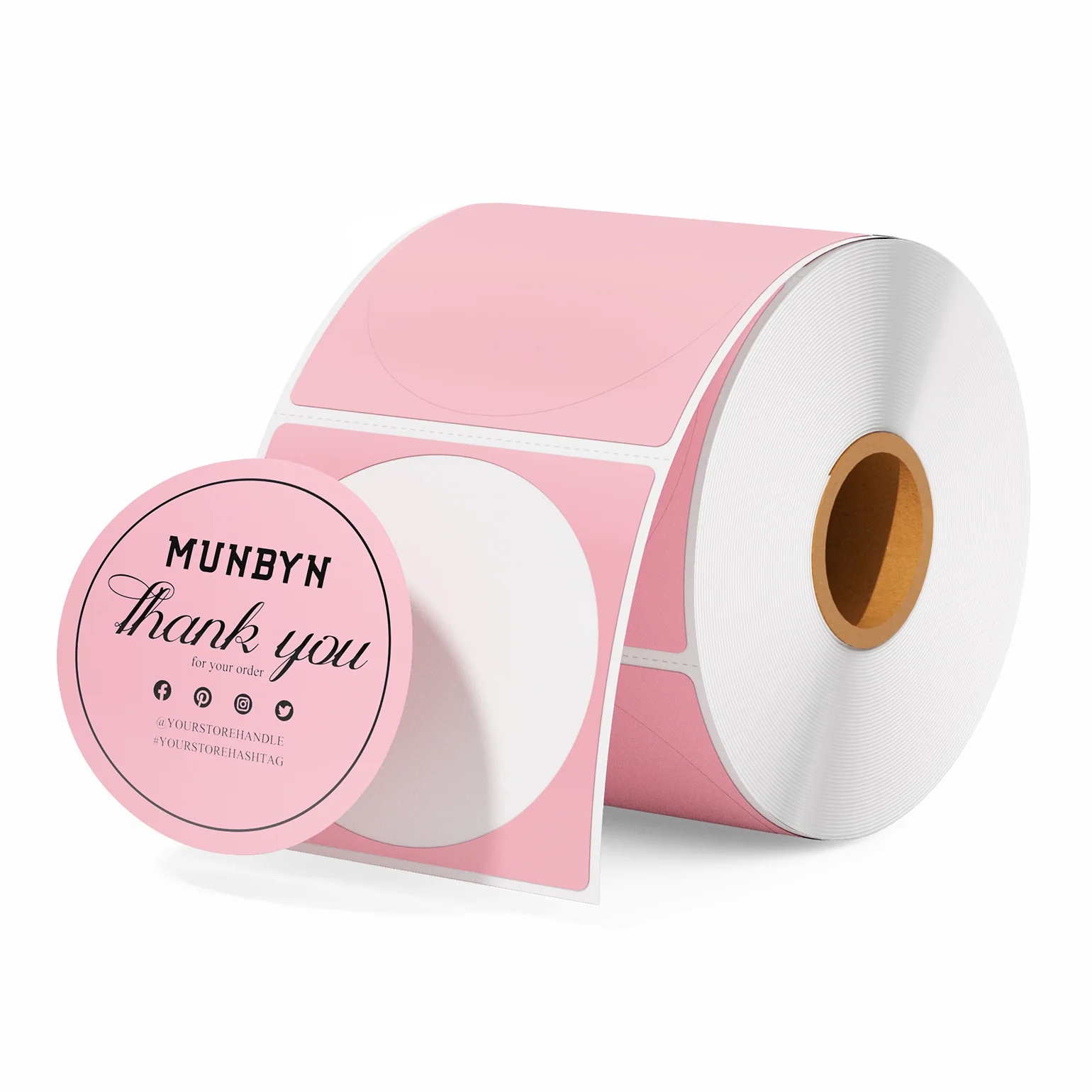MUNBYN RealWriter 402B Bluetooth Printer & Circle Labels Shopify Packaging & Branding Elegant Kit - Image 2