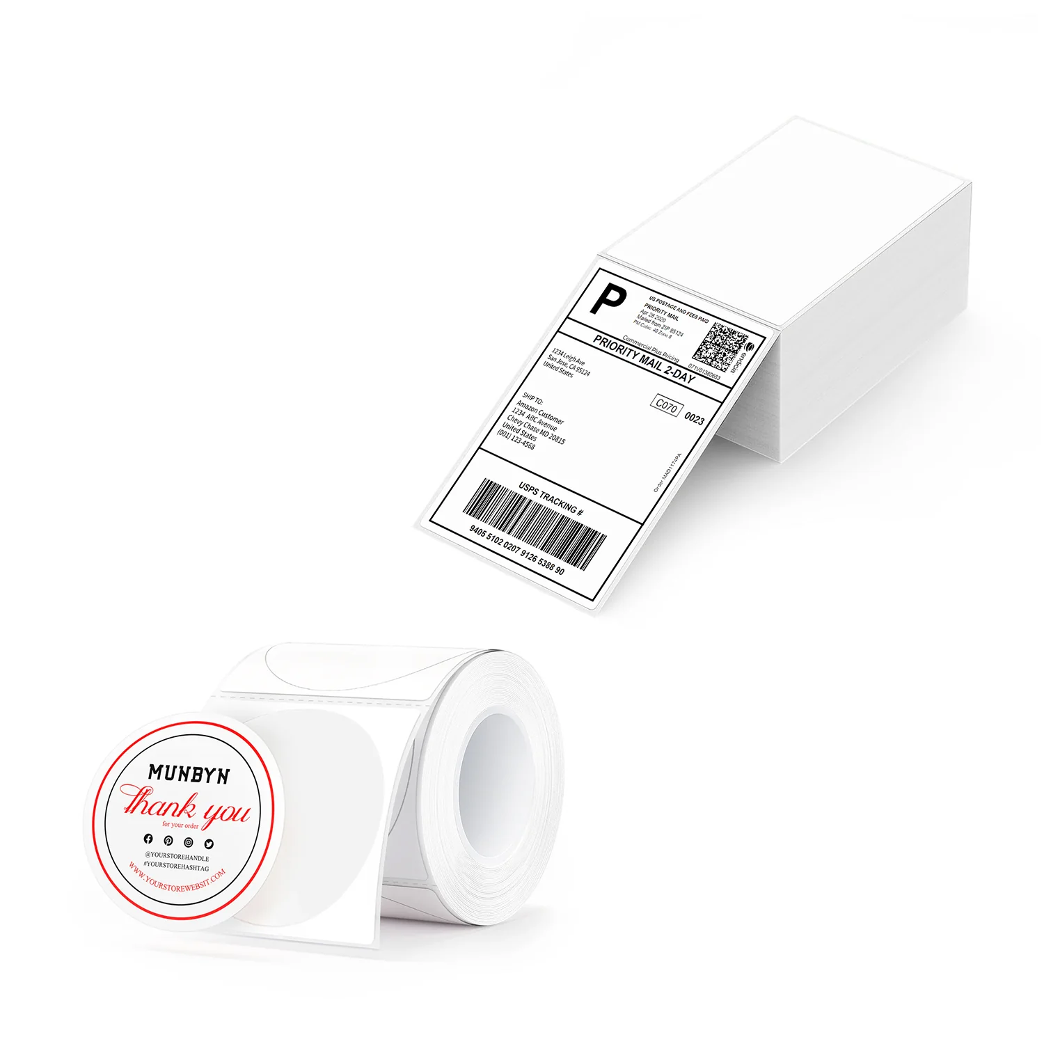 MUNBYN Supplement Branding Label Kit for Custom Packaging