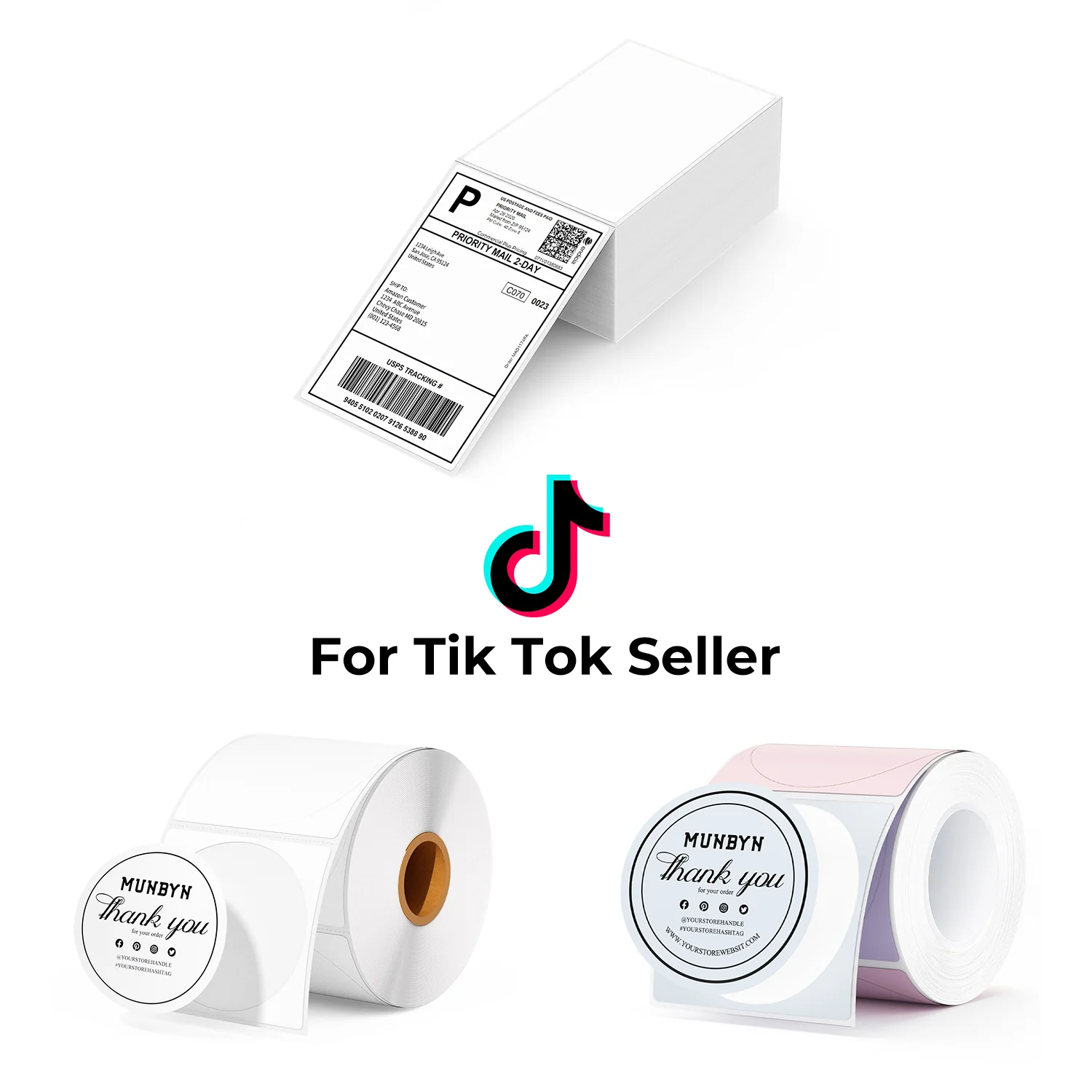 MUNBYN TikTok Fast Fulfilment Label Kit for Creator Shops