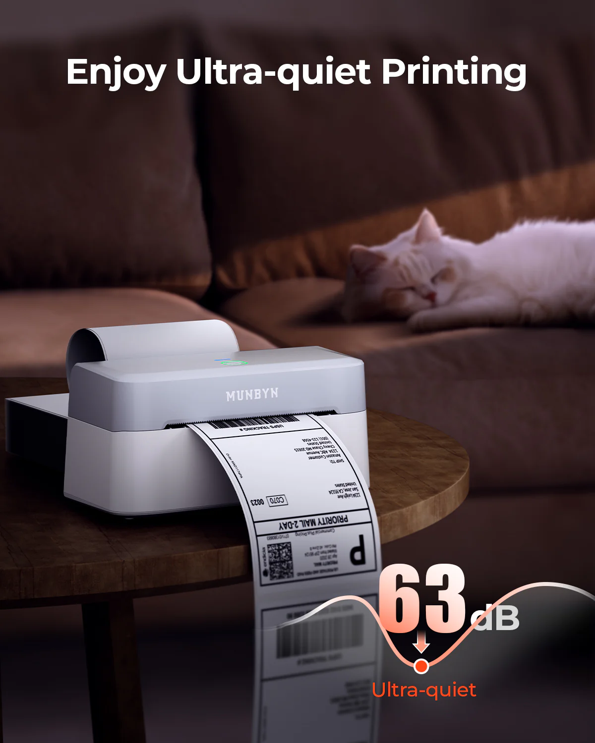 MUNBYN RealWriter 403B Bluetooth Printer & Blue Printing Labels TikTok Product Labelling Elegant Kit - Image 4