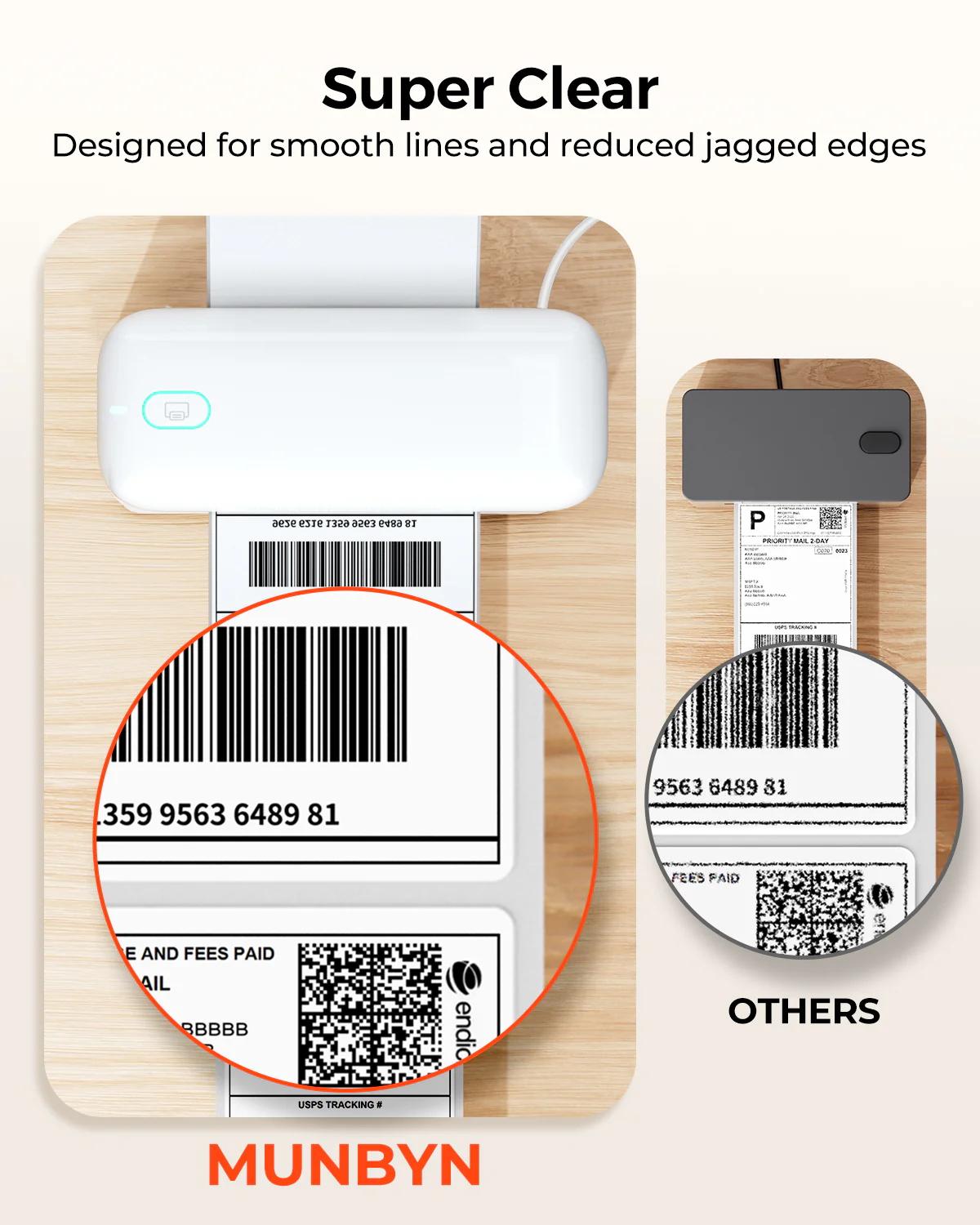 MUNBYN RealWriter 402B Wireless Printer & 4x6 Labels TikTok Shipping Elegant Kit - Image 10