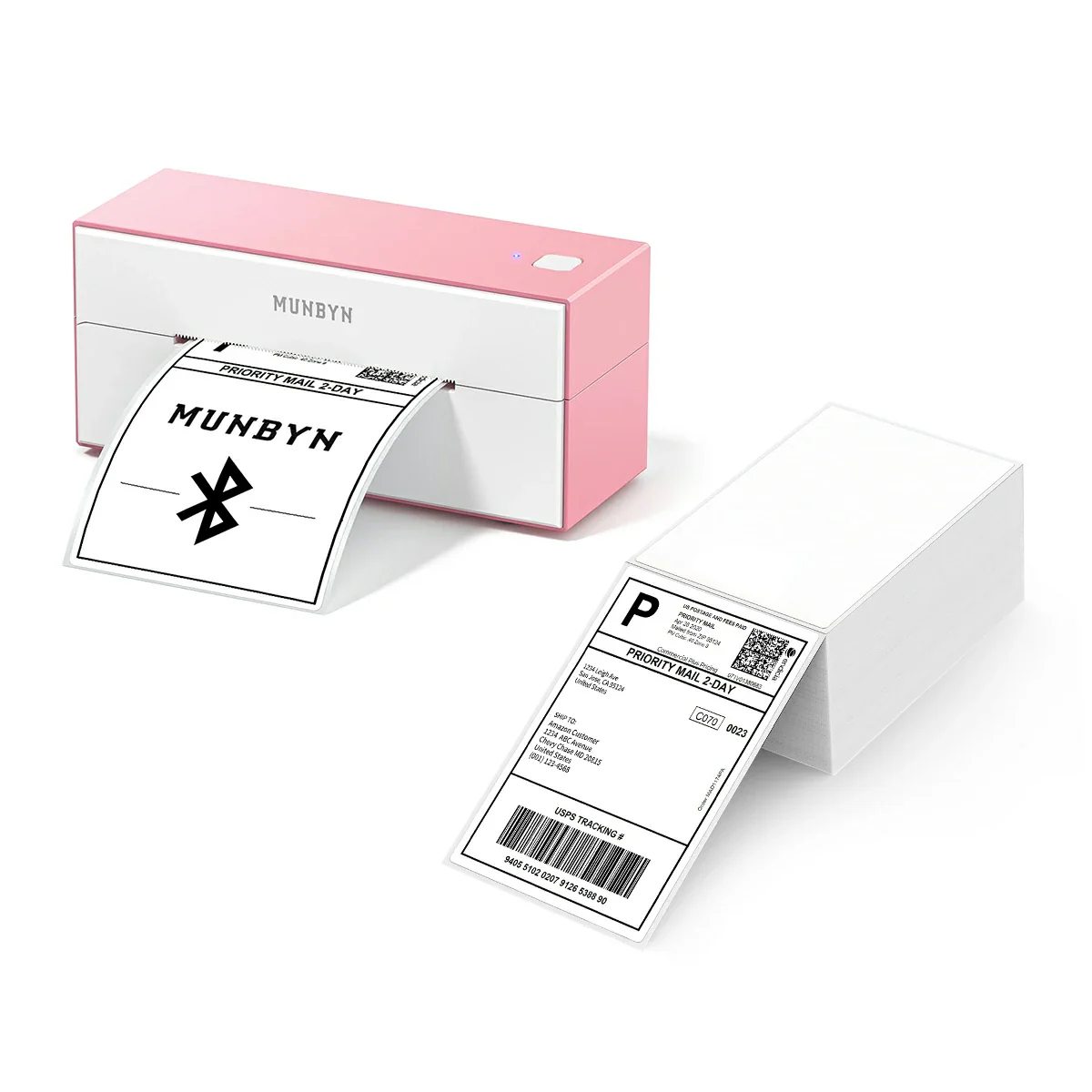 MUNBYN RW129B Bluetooth Thermal Label Printer for Light Shipping - Image 3