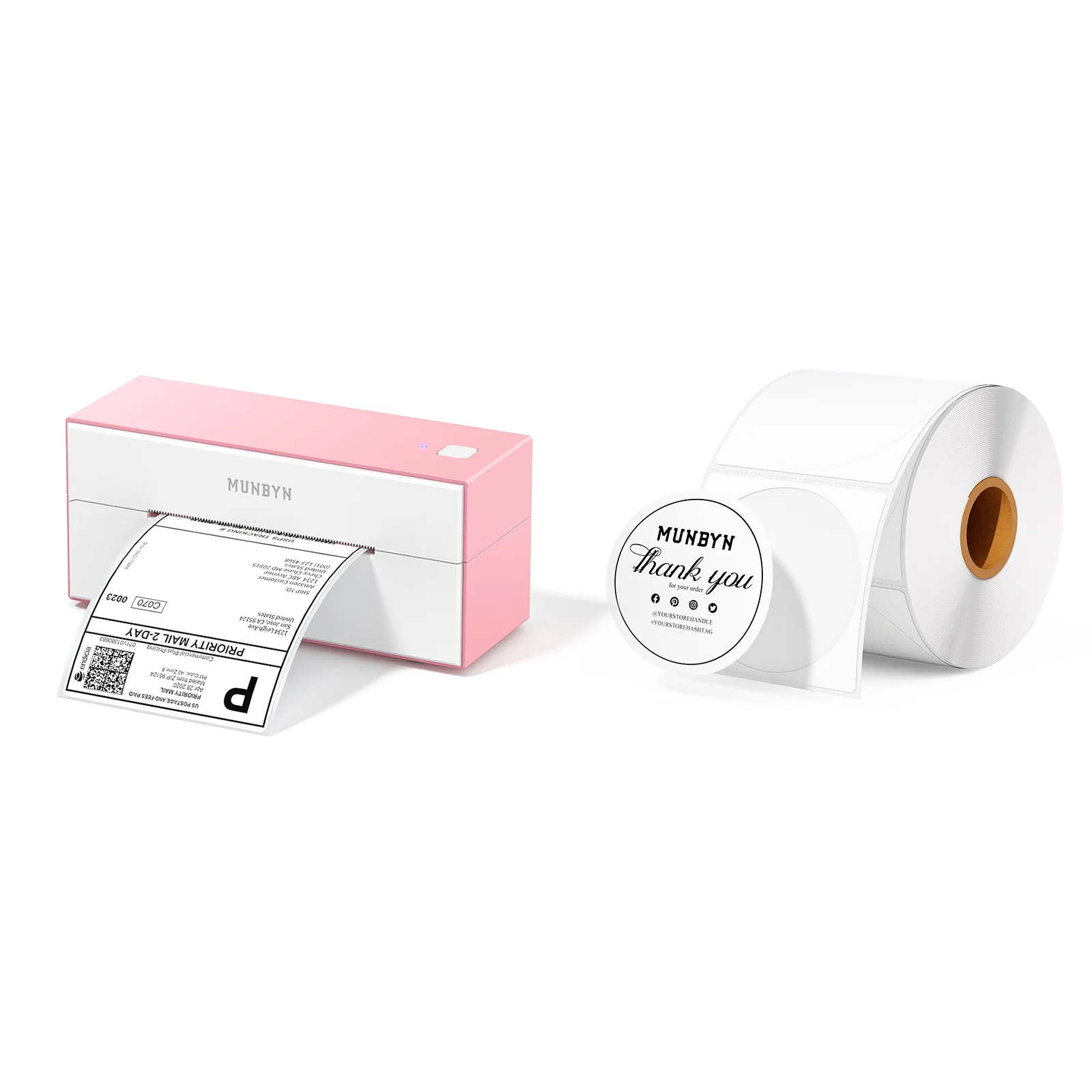 MUNBYN RW129B Bluetooth Thermal Label Printer for Light Shipping - Image 4